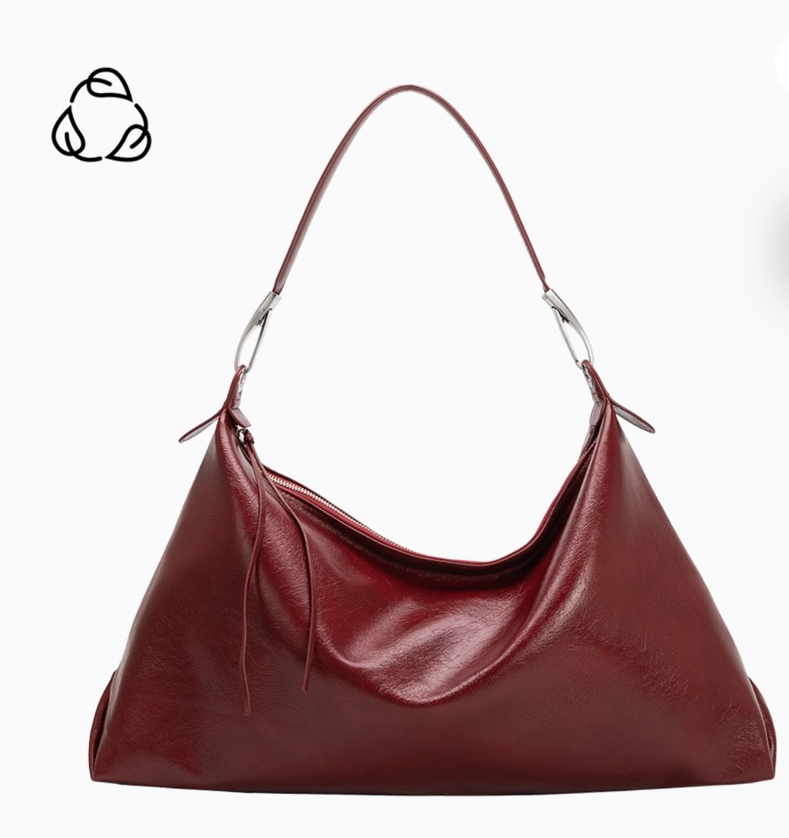 Slouch Recycled Vegan Shoulder Bag (Cherry Red/Pre - Sale) - Garms