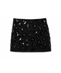 Sequin Floral Embellished Mini Skirt