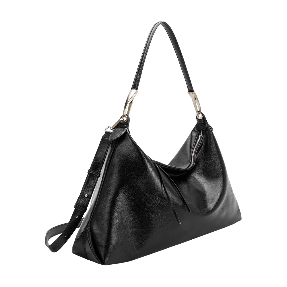 Melie Bianco | Charlie Black Recycled Vegan Shoulder Bag