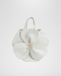 Melie Bianco | White Flower Statement Bag