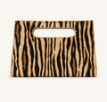 Mia Clutch Zebra Print Cowhide Hairon Leather Clutch