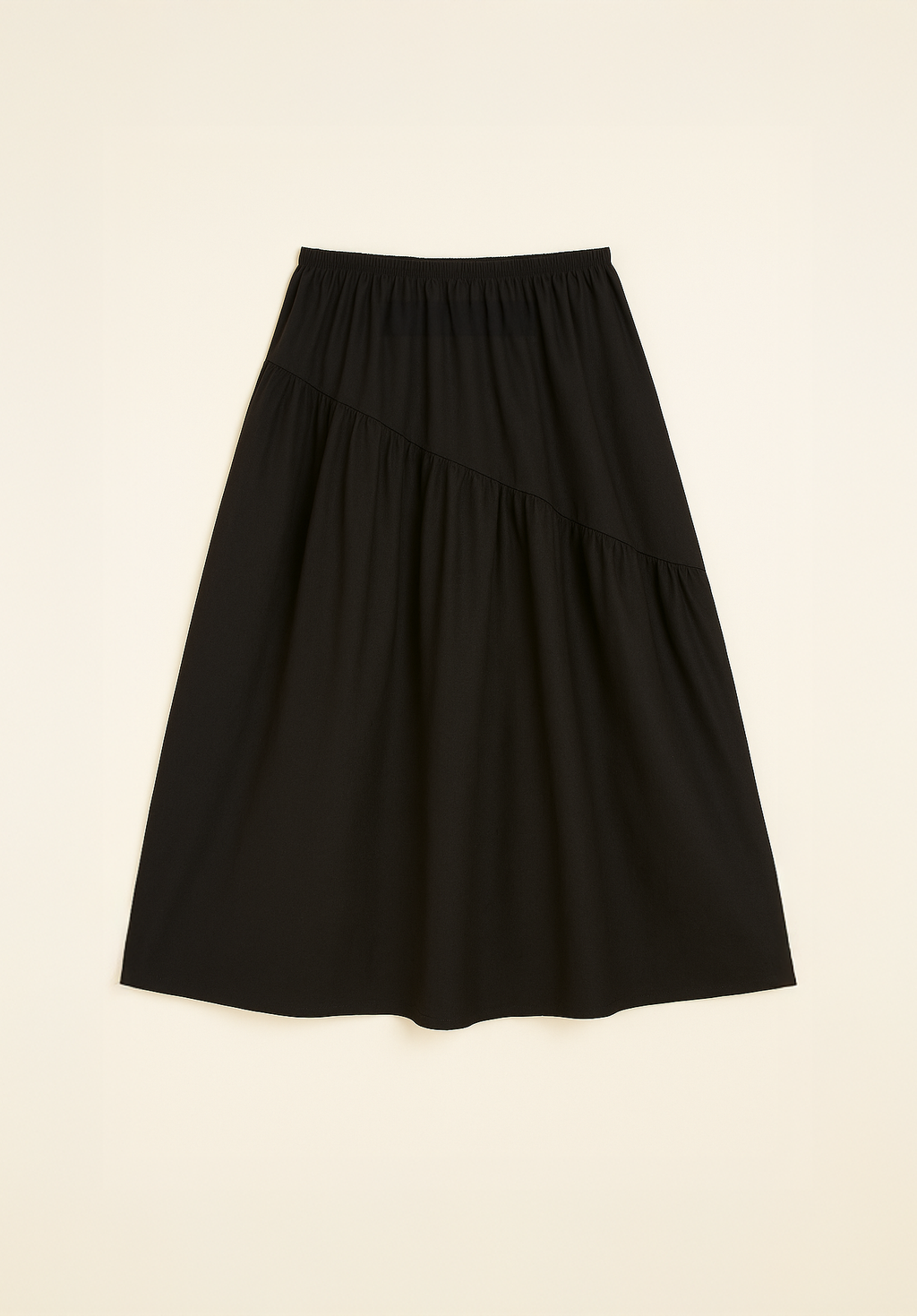 Emma Skirt | midi skirt with asymmetrical yoke