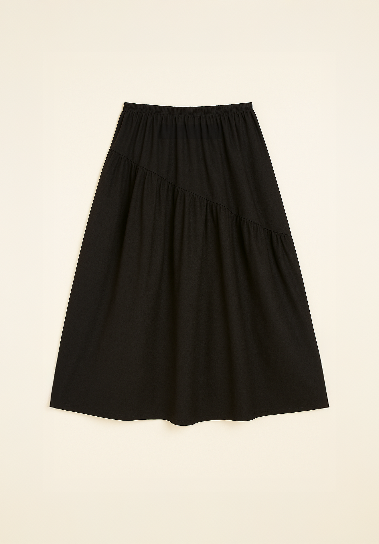 Emma Skirt | midi skirt with asymmetrical yoke