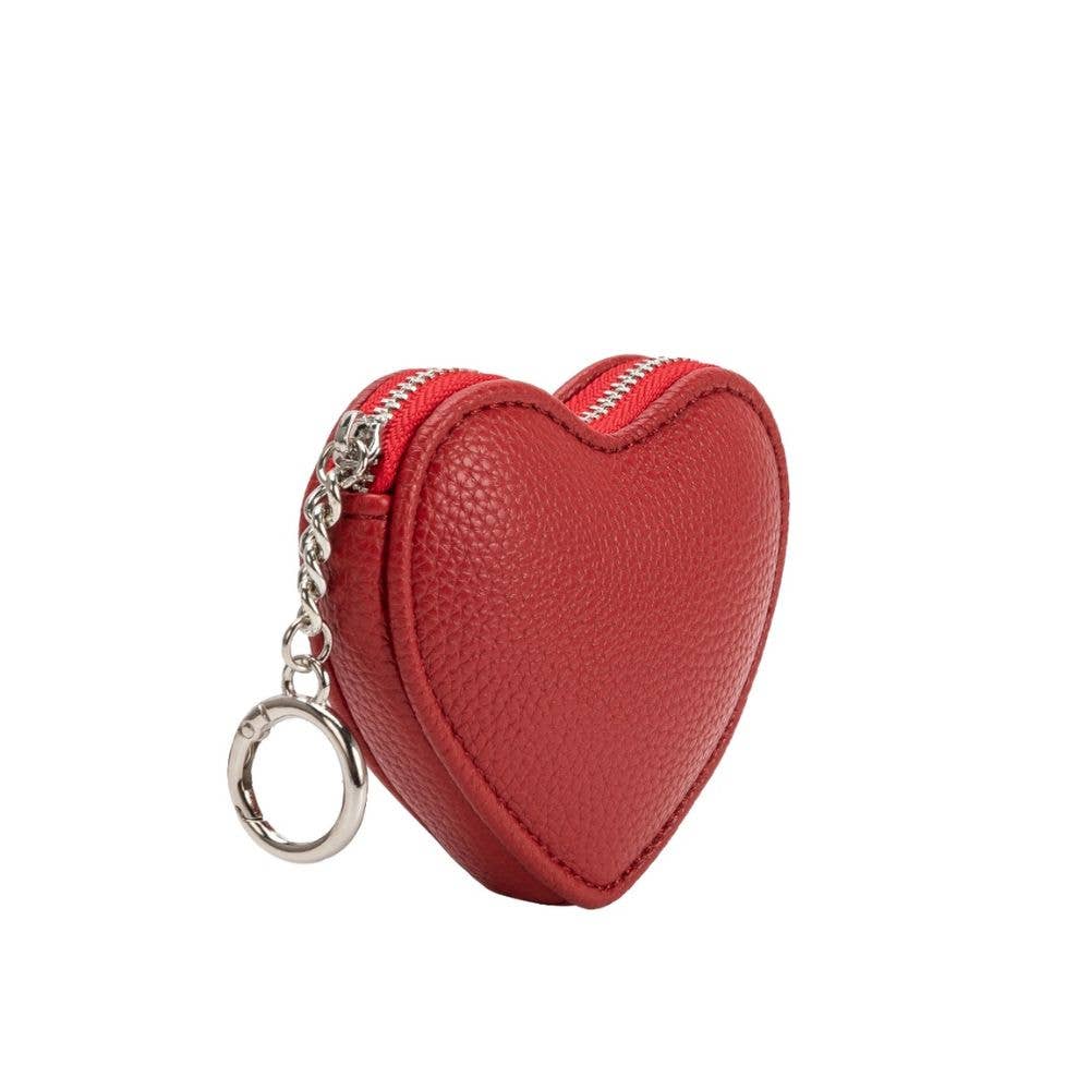 Melie Bianco Red Heart Bag Charm / Coin Purse