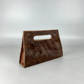 Mia Clutch Brown Cowhide Hair on  Leather