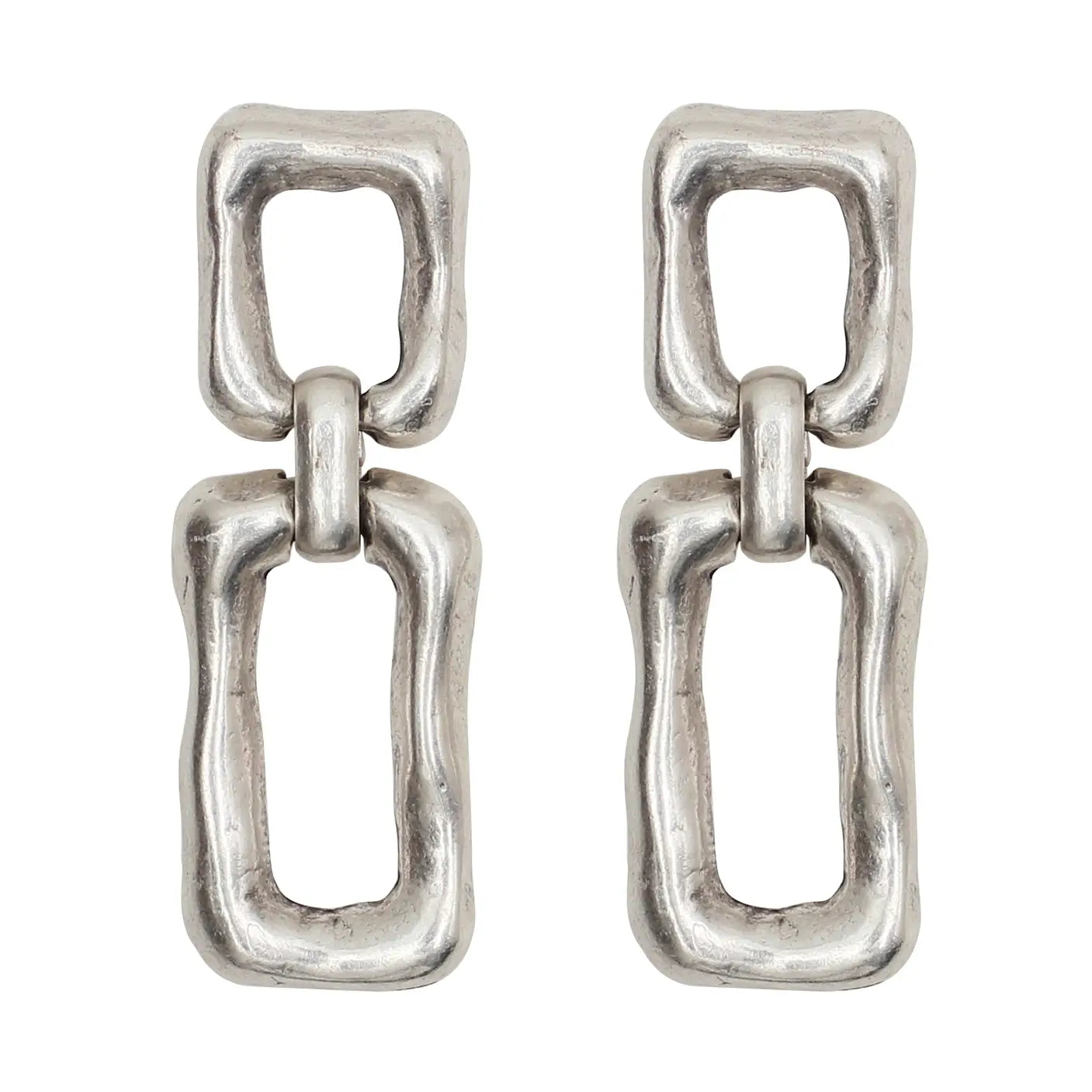 Handmade Bone Pewter Earring