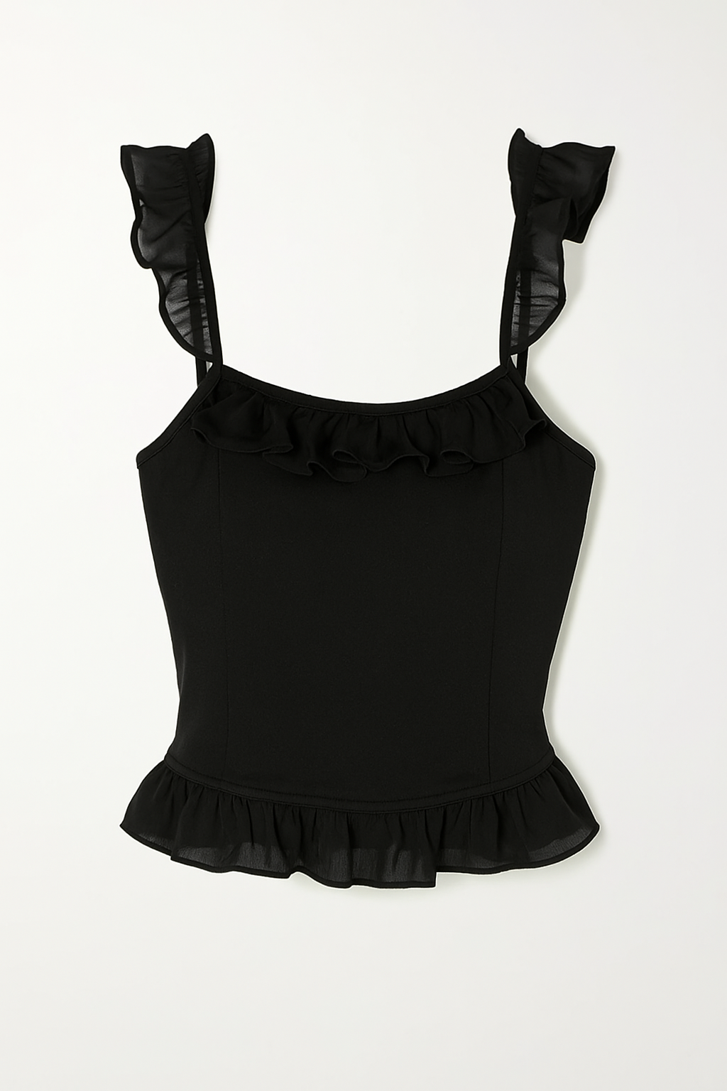 Delphine Tank | Ruffle Halter Top
