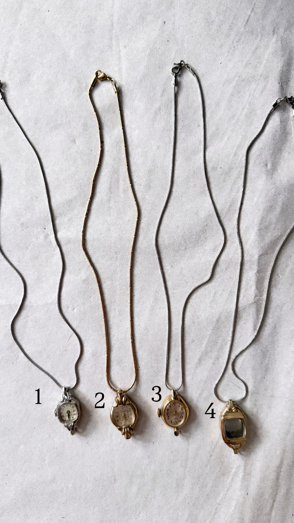 Vintage re-purposed Watch Necklaces