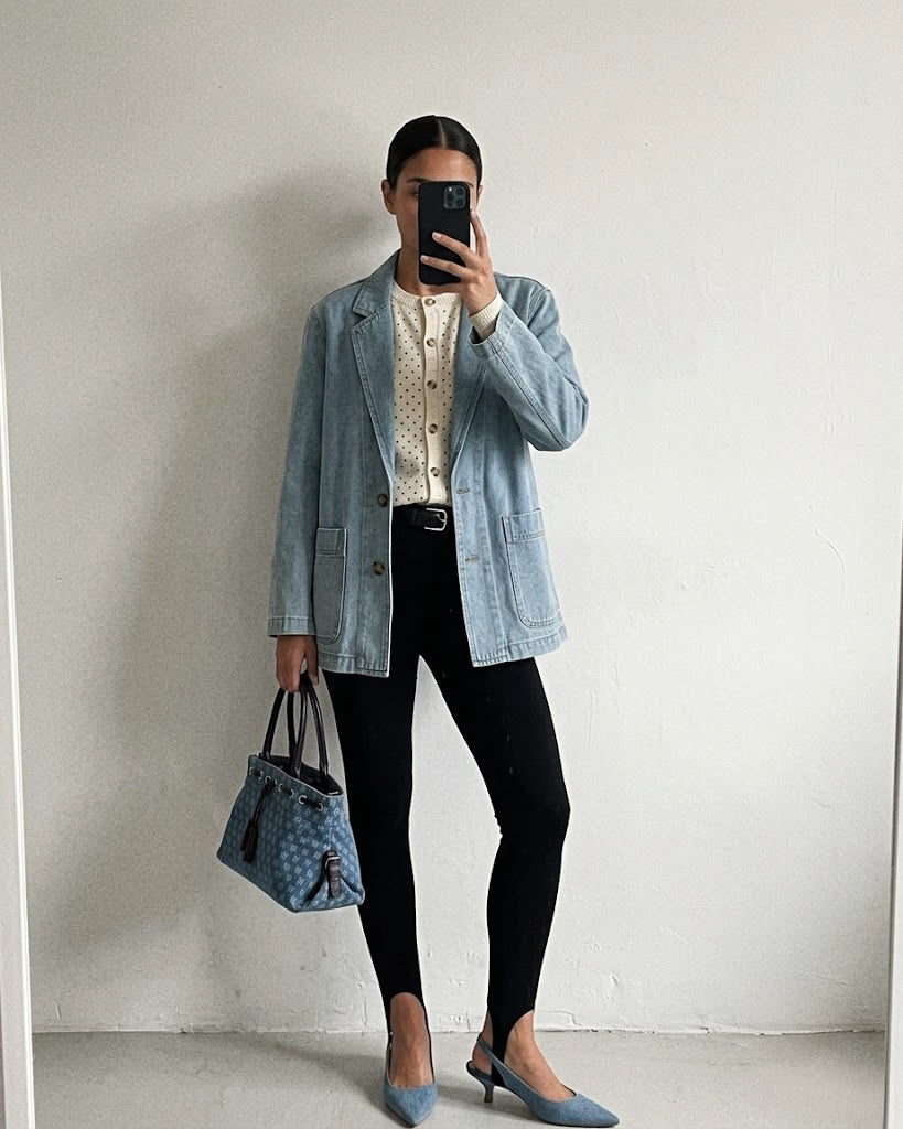 Madison Blazer | Oversize Denim Blazer