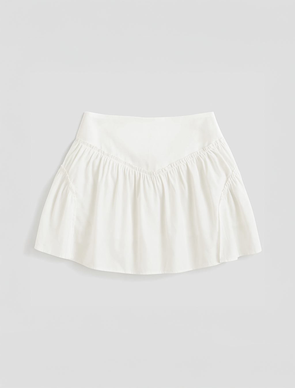 Claire Skirt | White Drop-Waist Mini Skort