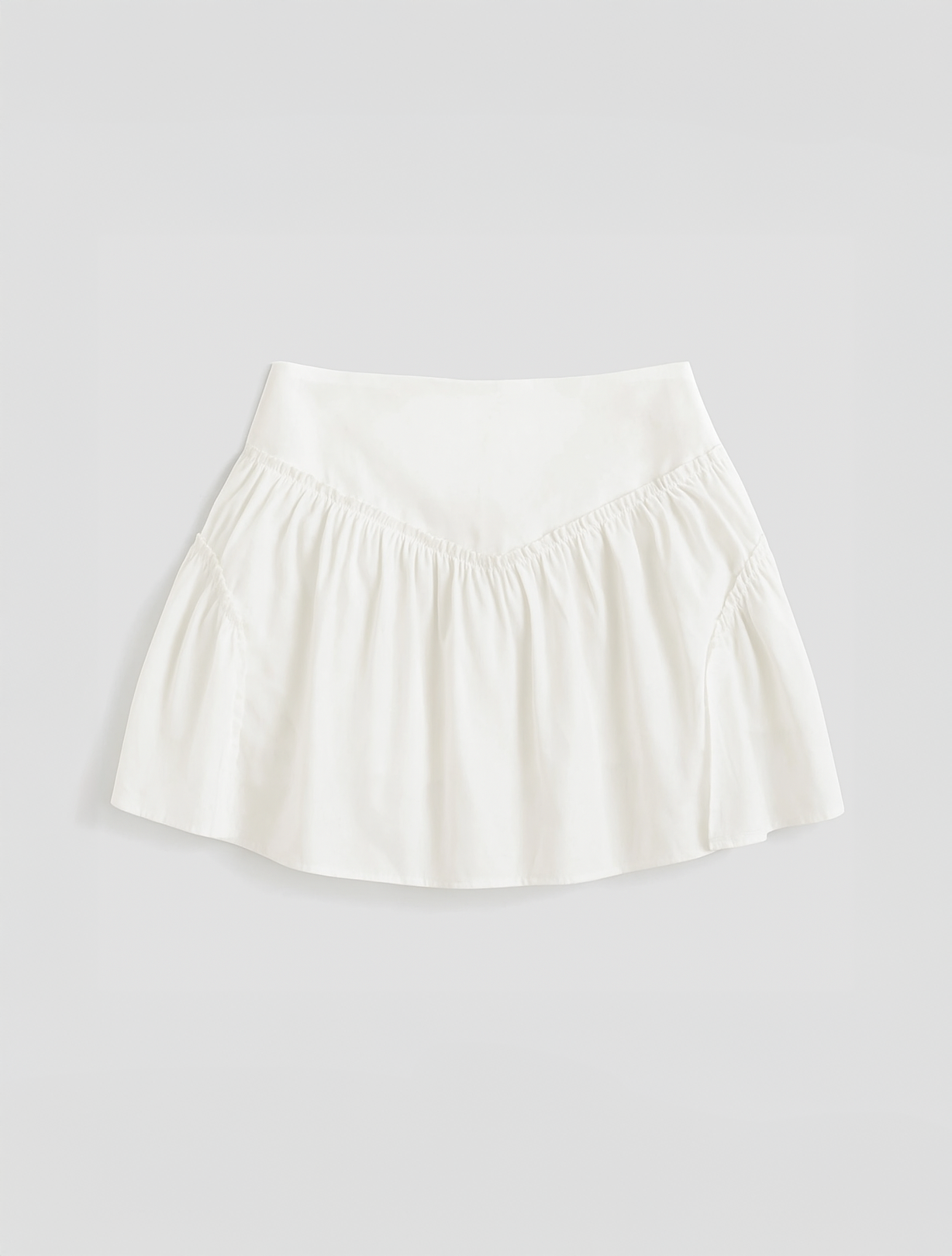 Claire Skirt | White Drop-Waist Mini Skort
