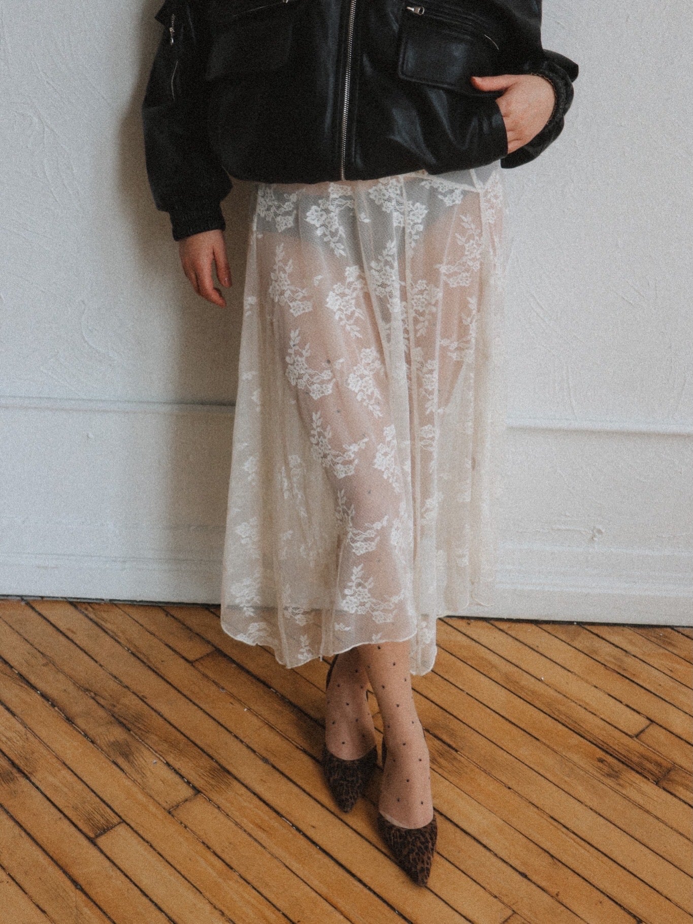 Rose Skirt | Sheer Lace Scarf Skirt