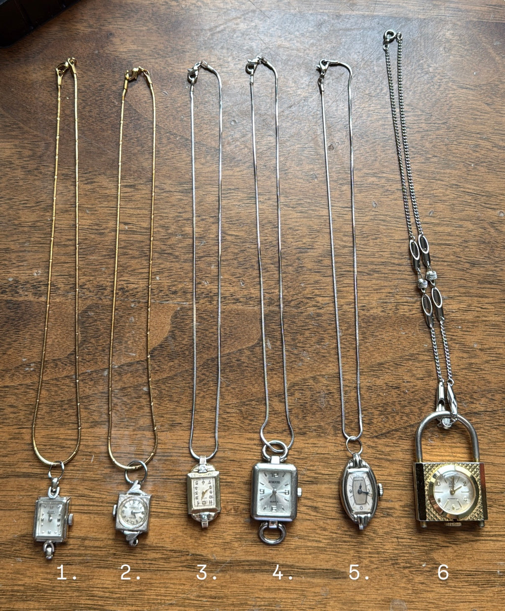 Vintage re-purposed Watch Necklaces