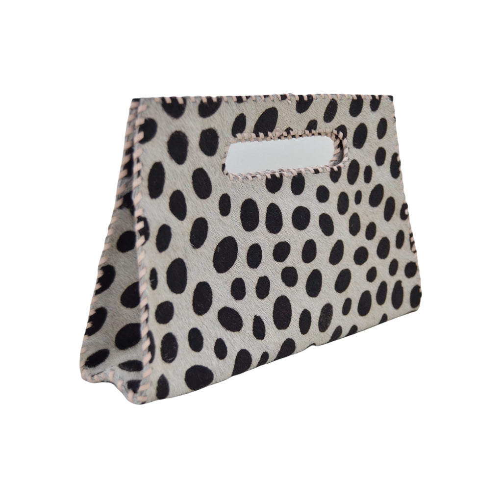 Mia Clutch Dalmation Hairon leather Clutch