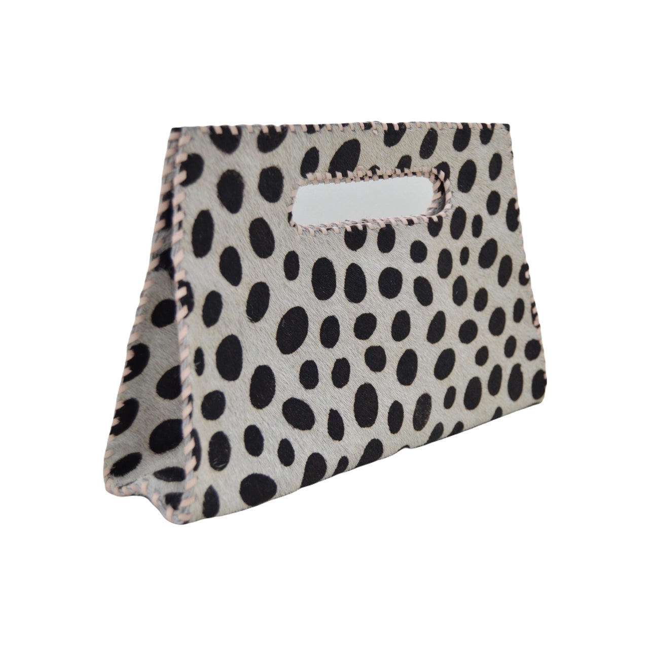 Mia Clutch Dalmation Hairon leather Clutch
