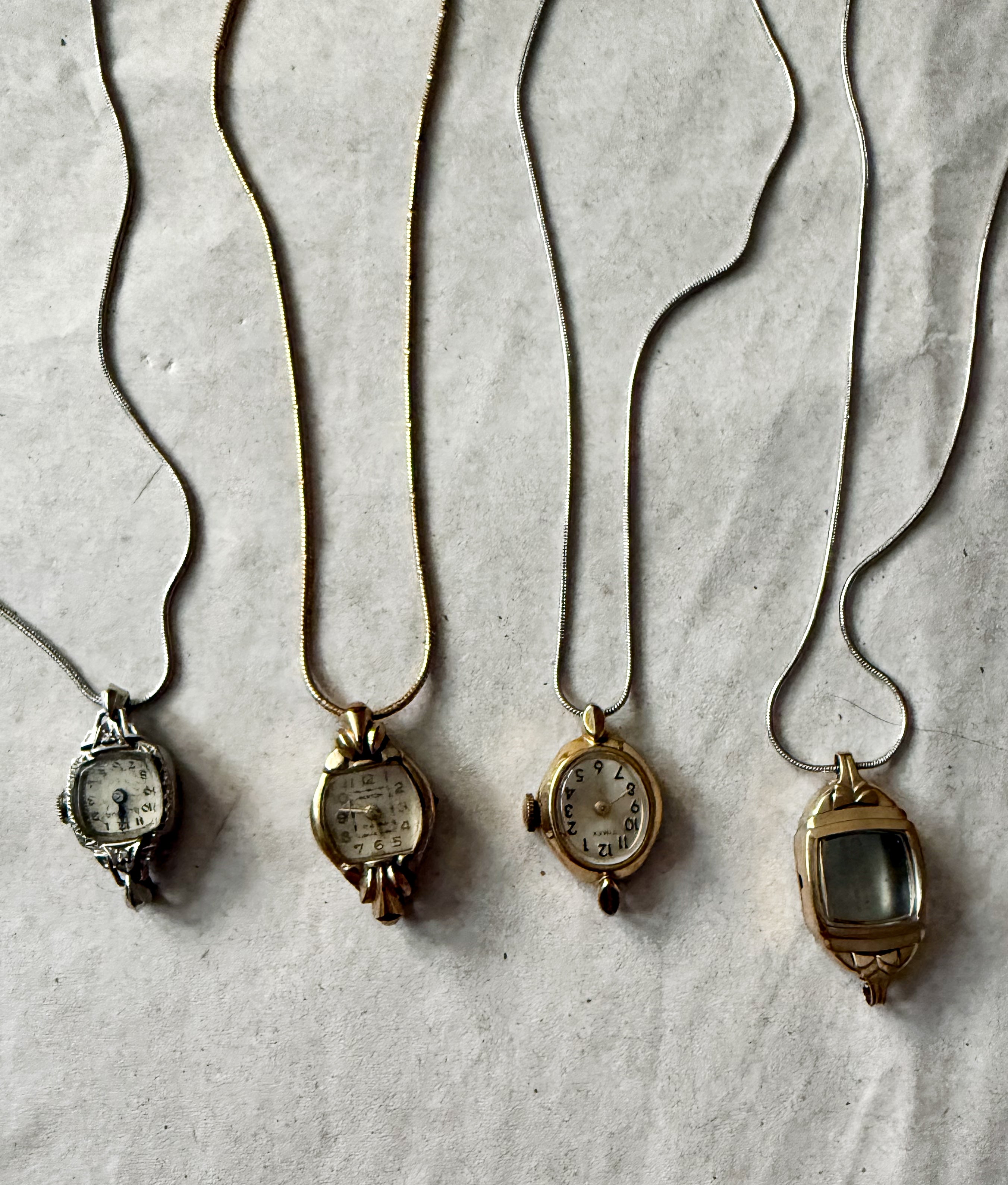 Vintage re-purposed Watch Necklaces