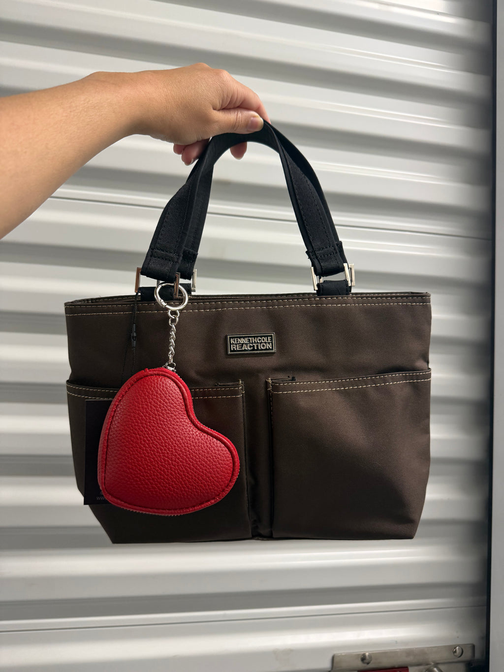 Melie Bianco Red Heart Bag Charm / Coin Purse