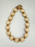 Vintage cream and gold statement necklace