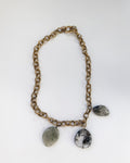 Vintage chain with asymmetrical stone pendents