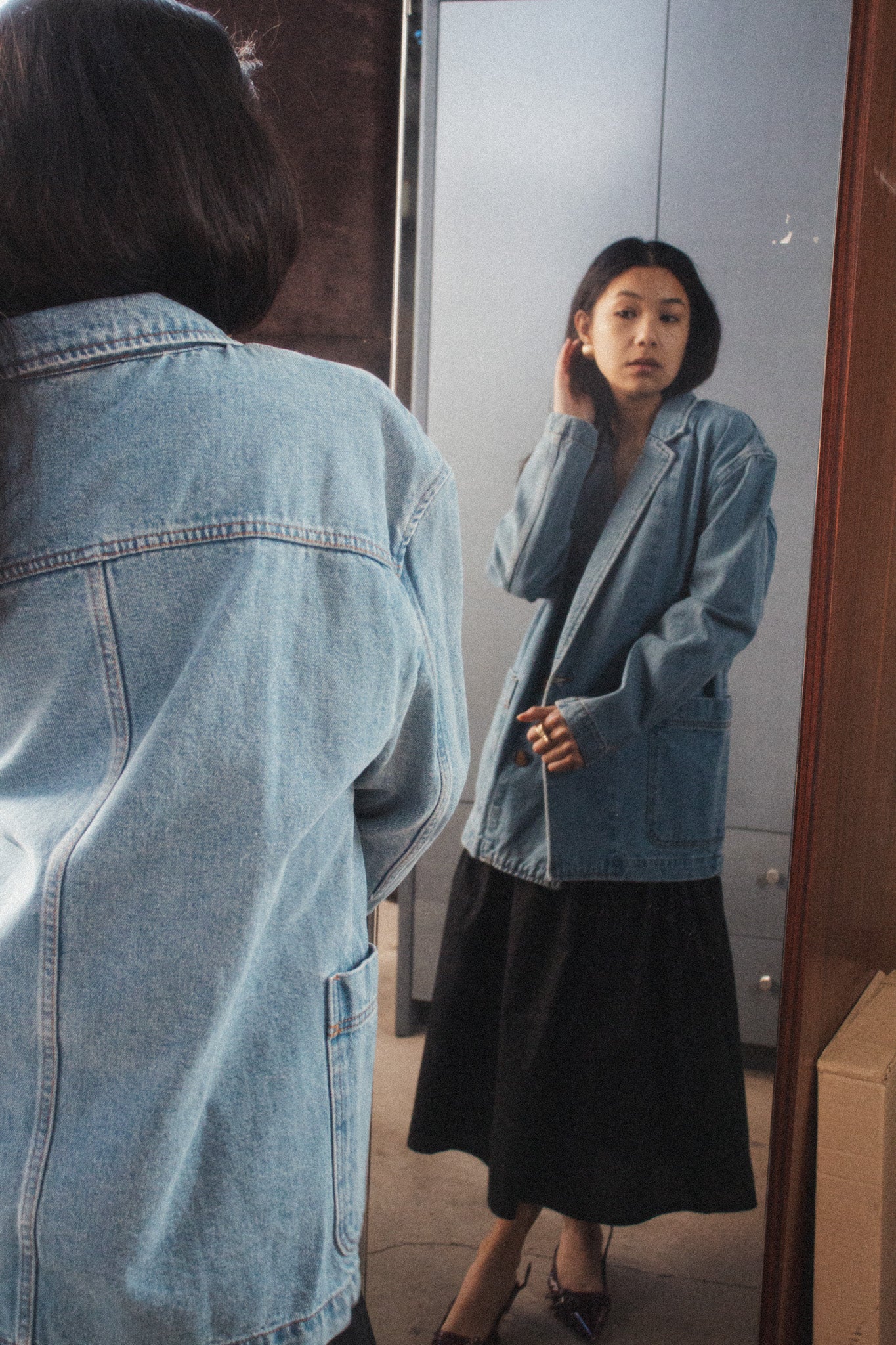 Madison Blazer | Oversize Denim Blazer