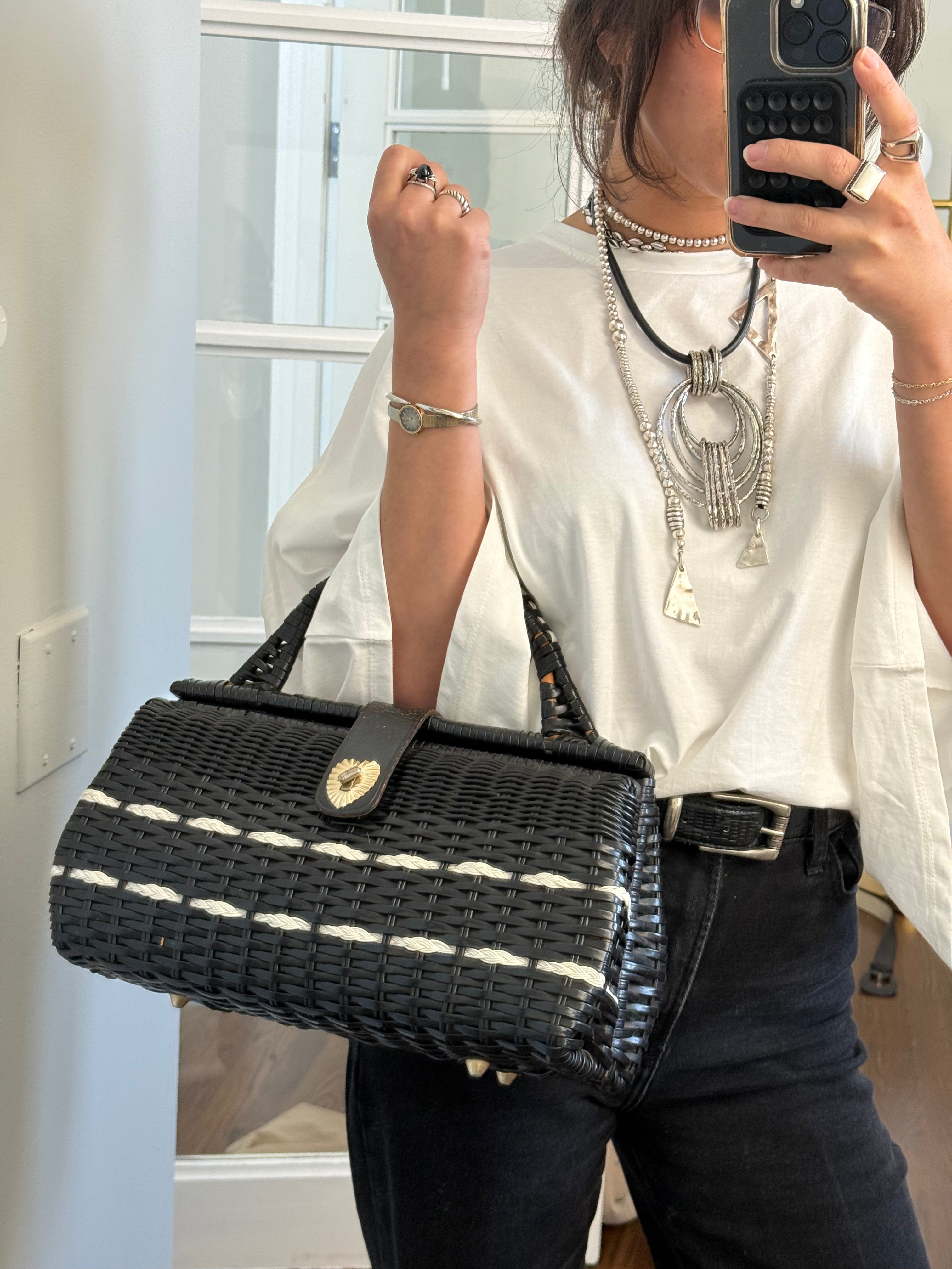 Euro Summer White Crew Neck Tee with Bell Sleeves