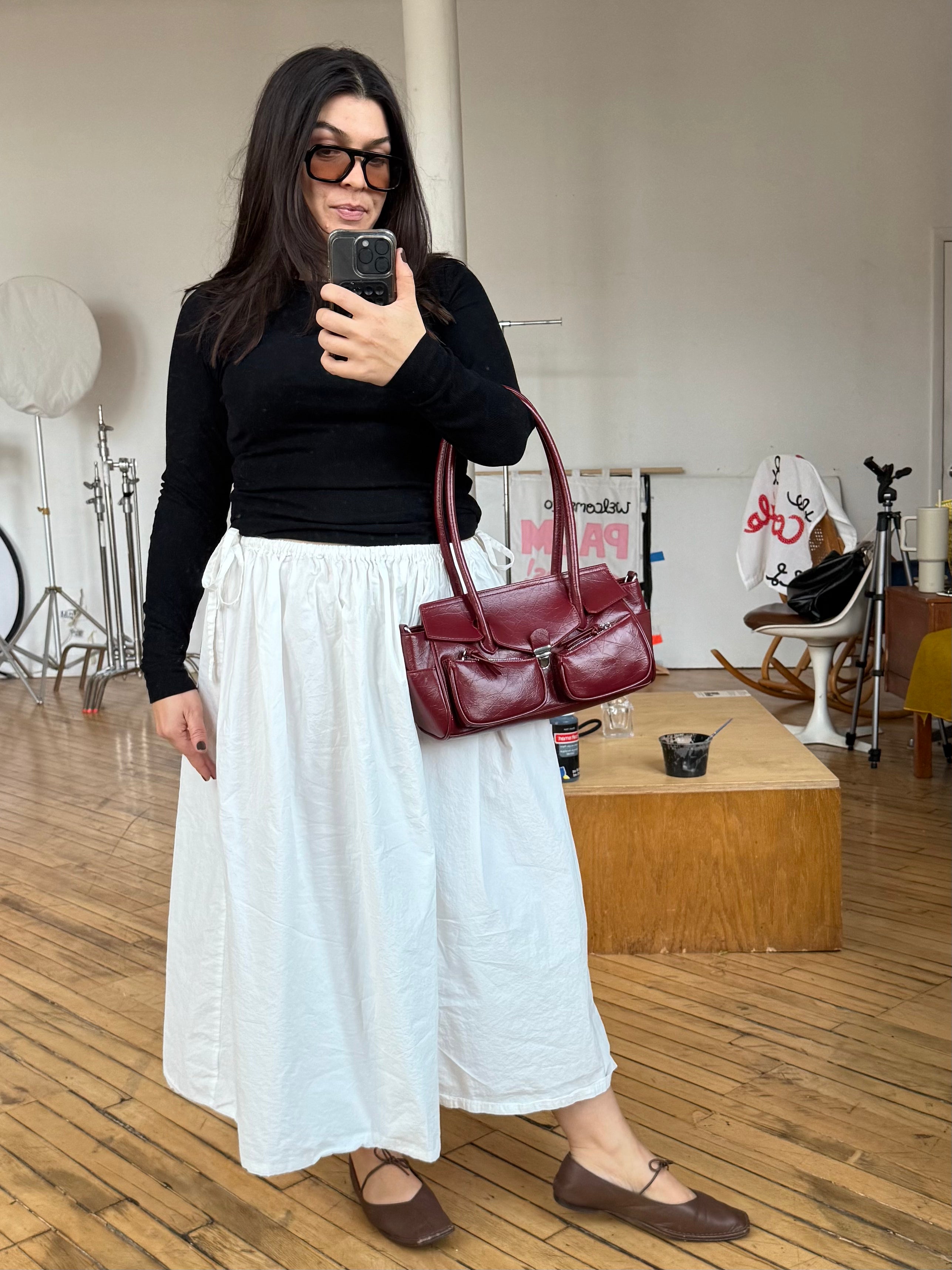 Kiana Skirt | Midi Skirt with Side Waist Ties