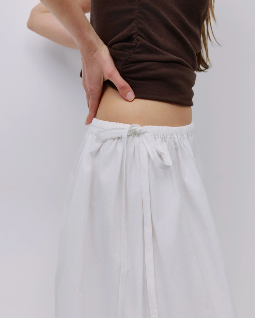 Kiana Skirt | Midi Skirt with Side Waist Ties