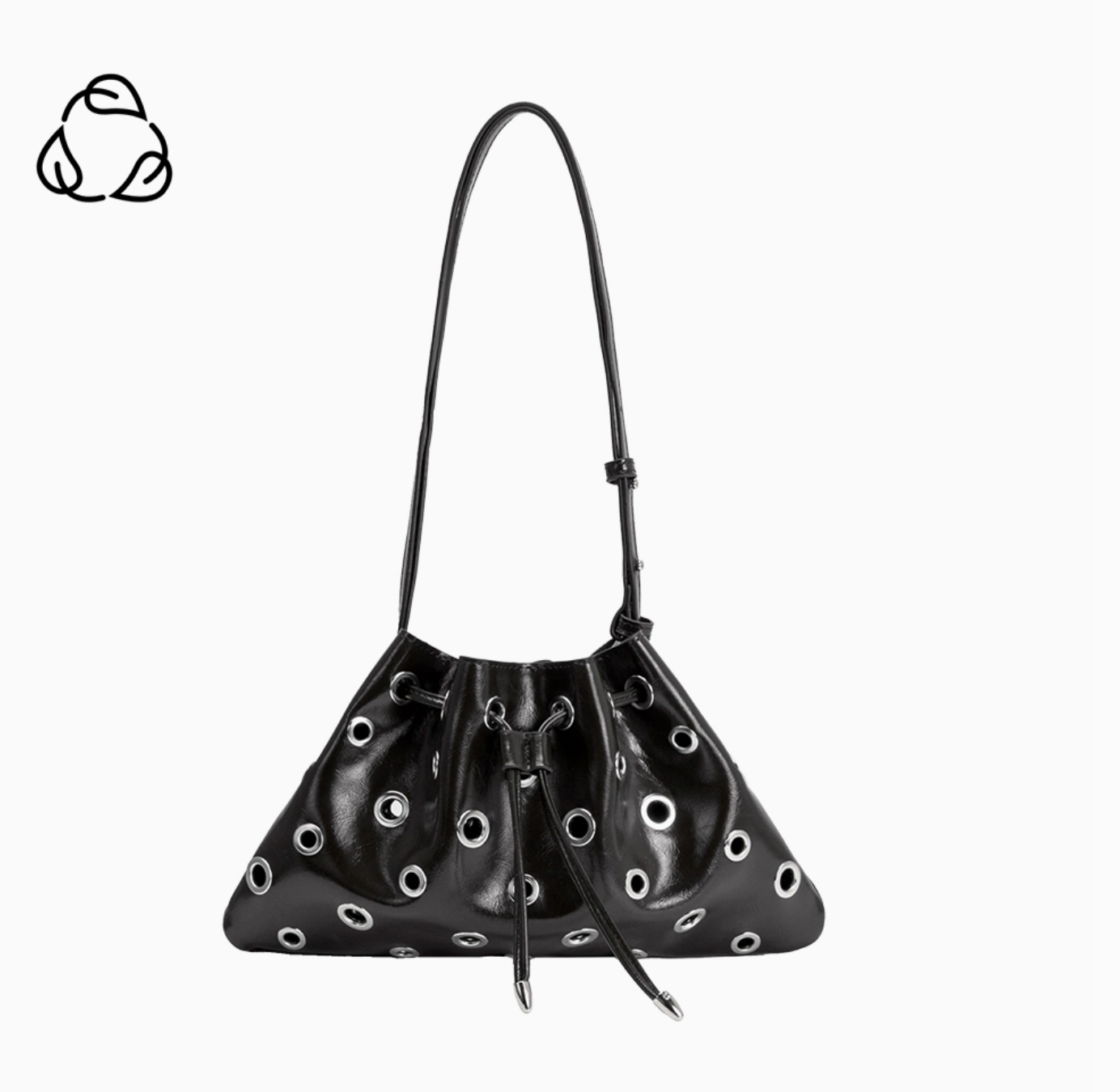 Melie Bianco | Paloma Black Recycled Vegan Shoulder Bag Pre-Order 9/15