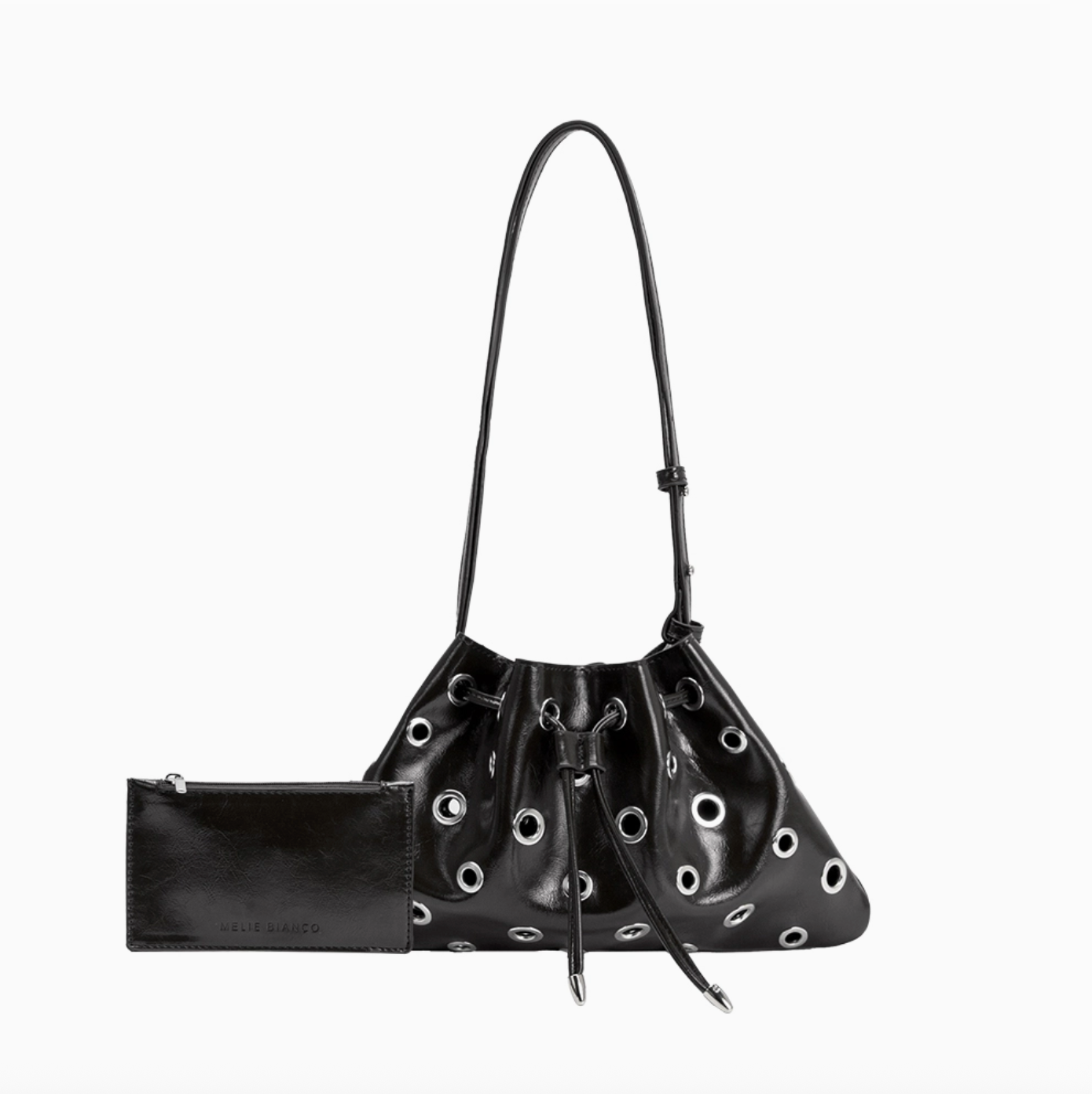 Melie Bianco | Paloma Black Recycled Vegan Shoulder Bag Pre-Order 9/15