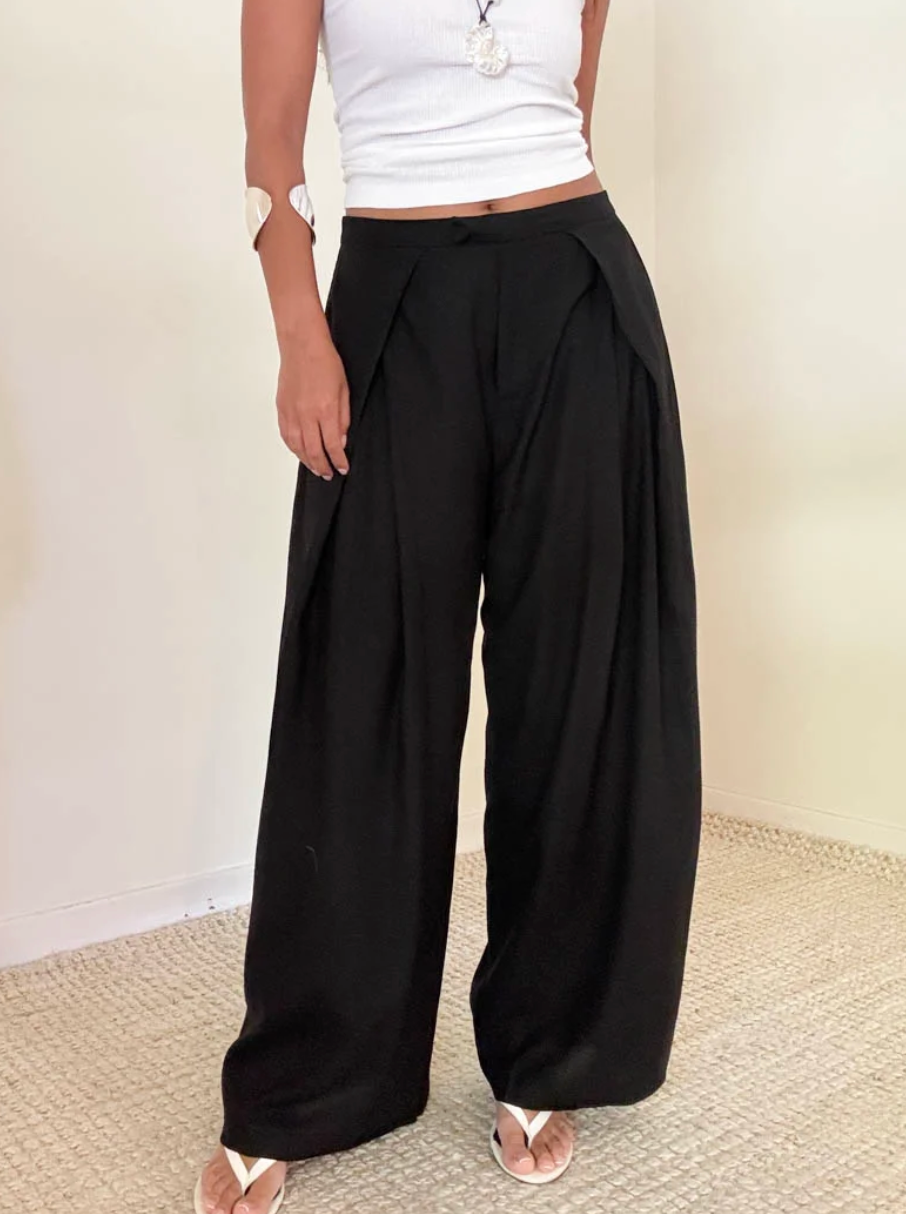 Lilia Trouser | Ballon Wide Leg Trouser Pant