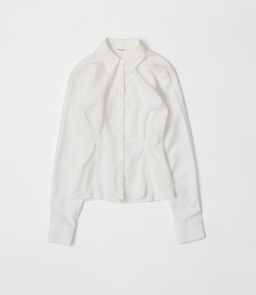 Gracie Top | Pleated Waistline Button-down Top