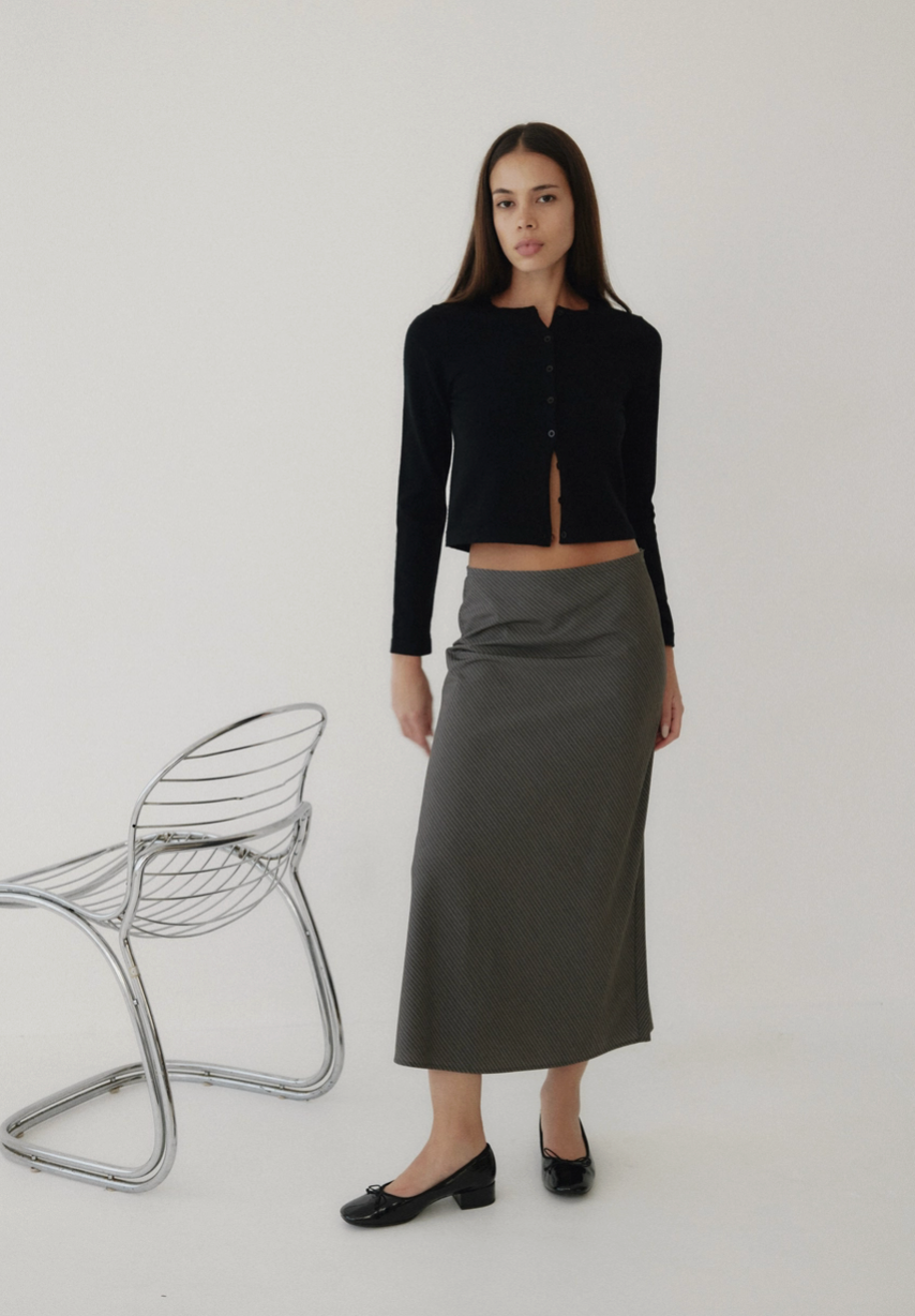 Ginny Skirt |  Pinstripe A-line Skirt