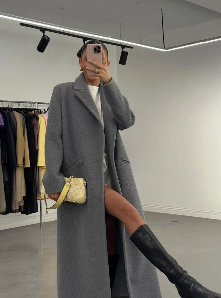 Trina Jacket | Long Double Breasted Coat