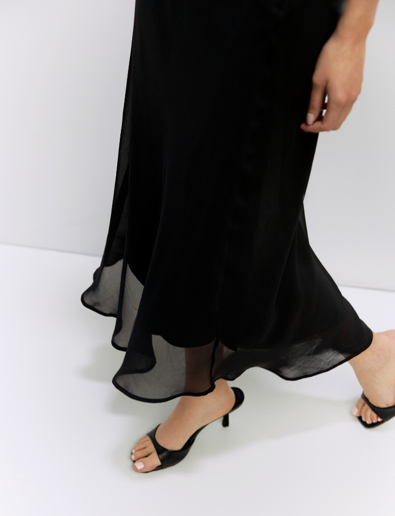 Lizzy Skirt | Chiffon Midi Scarf Skirt