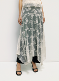 Rose Skirt | Sheer Lace Scarf Skirt