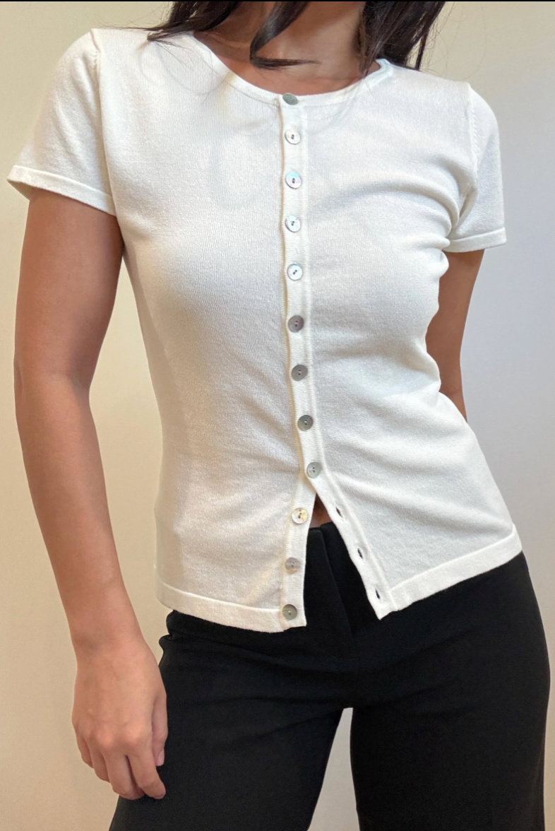 Lucy Top | Knit Button Down Top