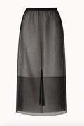 Sheer Pencil Skirt | Sheer Organza Overlay Skirt Midi Layering Piece