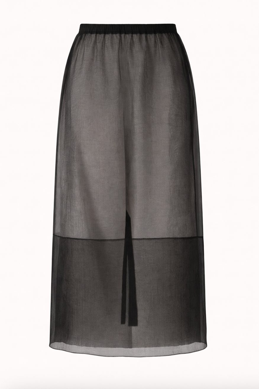 Sheer Pencil Skirt | Sheer Organza Overlay Skirt Midi Layering Piece