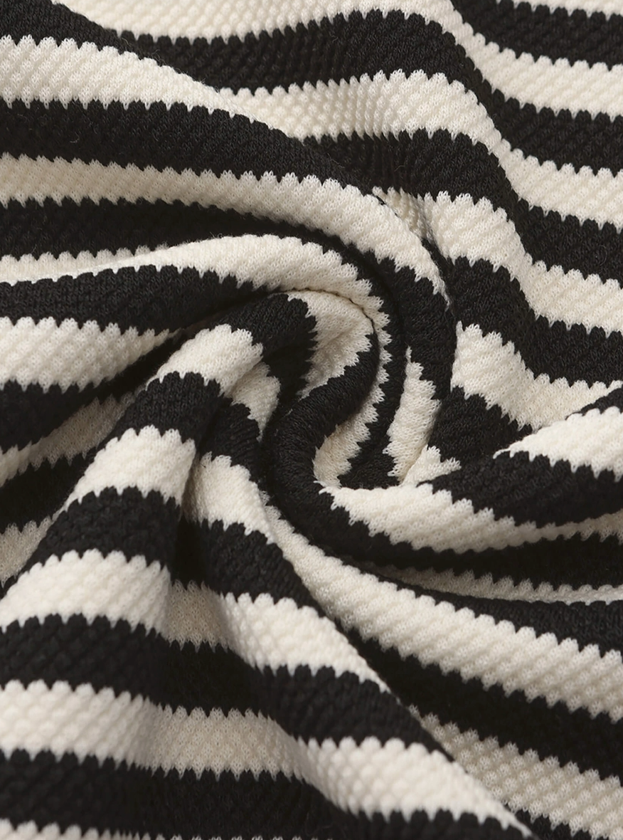 Cozy Black Stripe Set