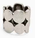 Circle Silver Brass Adjustable Ring