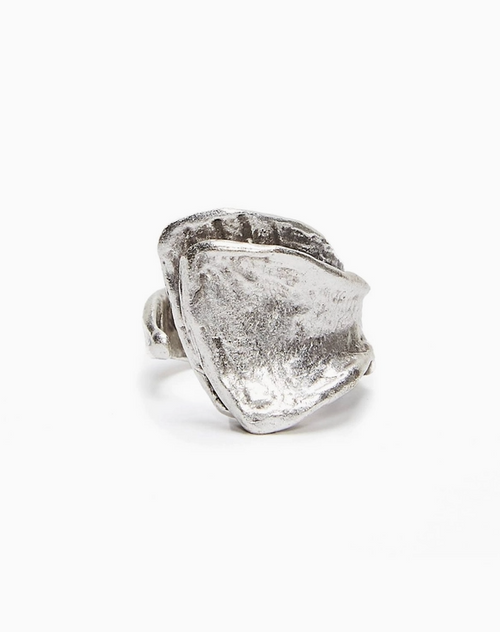 Chunky Adjustable Ring in Silver Plated