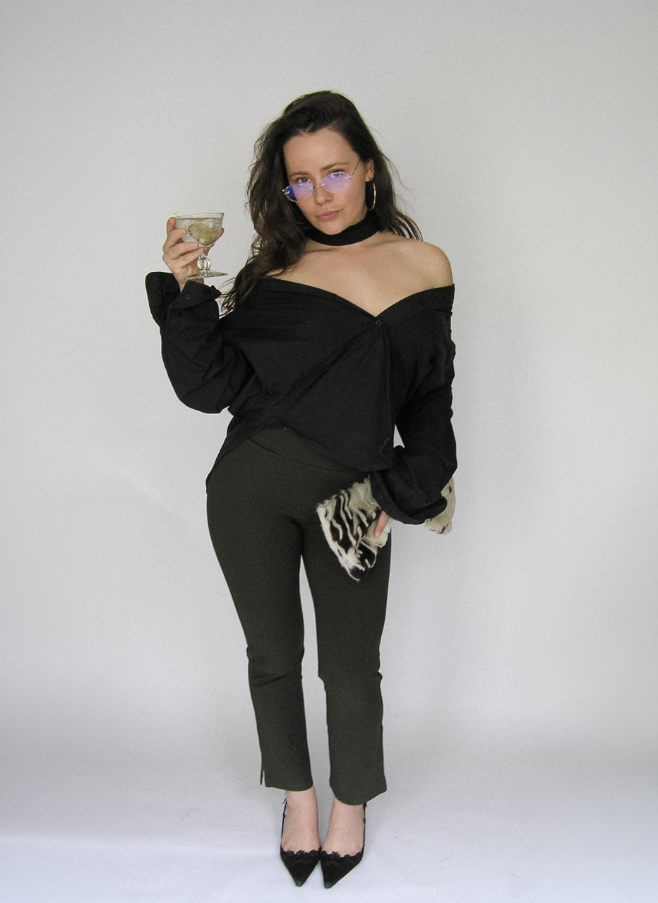 NYC Black Button Down | Oversized Cotton Button Up Shirt for Women