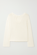Tala Sweater | Front cut-out with a button closure drop shoulder knit