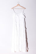 Amora Dress | White Ruffled Maxi Dress - Garms