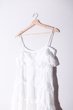 Amora Dress | White Ruffled Maxi Dress - Garms