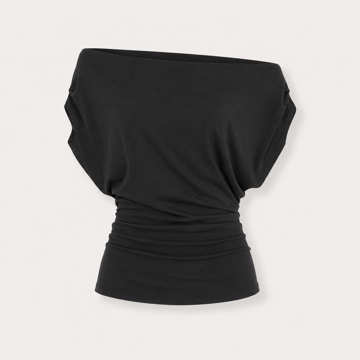 Off The Shoulder Black Knit Top