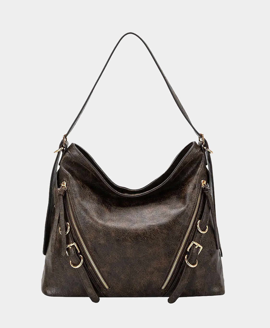 Melie Bianco | Espresso Recycled Vegan Shoulder Bag