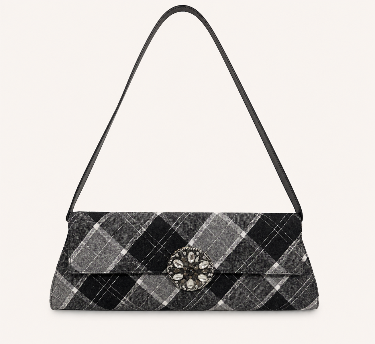 Vintage Plaid Shoulder Bag