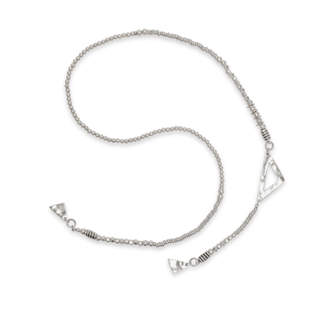 Handmade Adjustable Triangle Pewter Necklace
