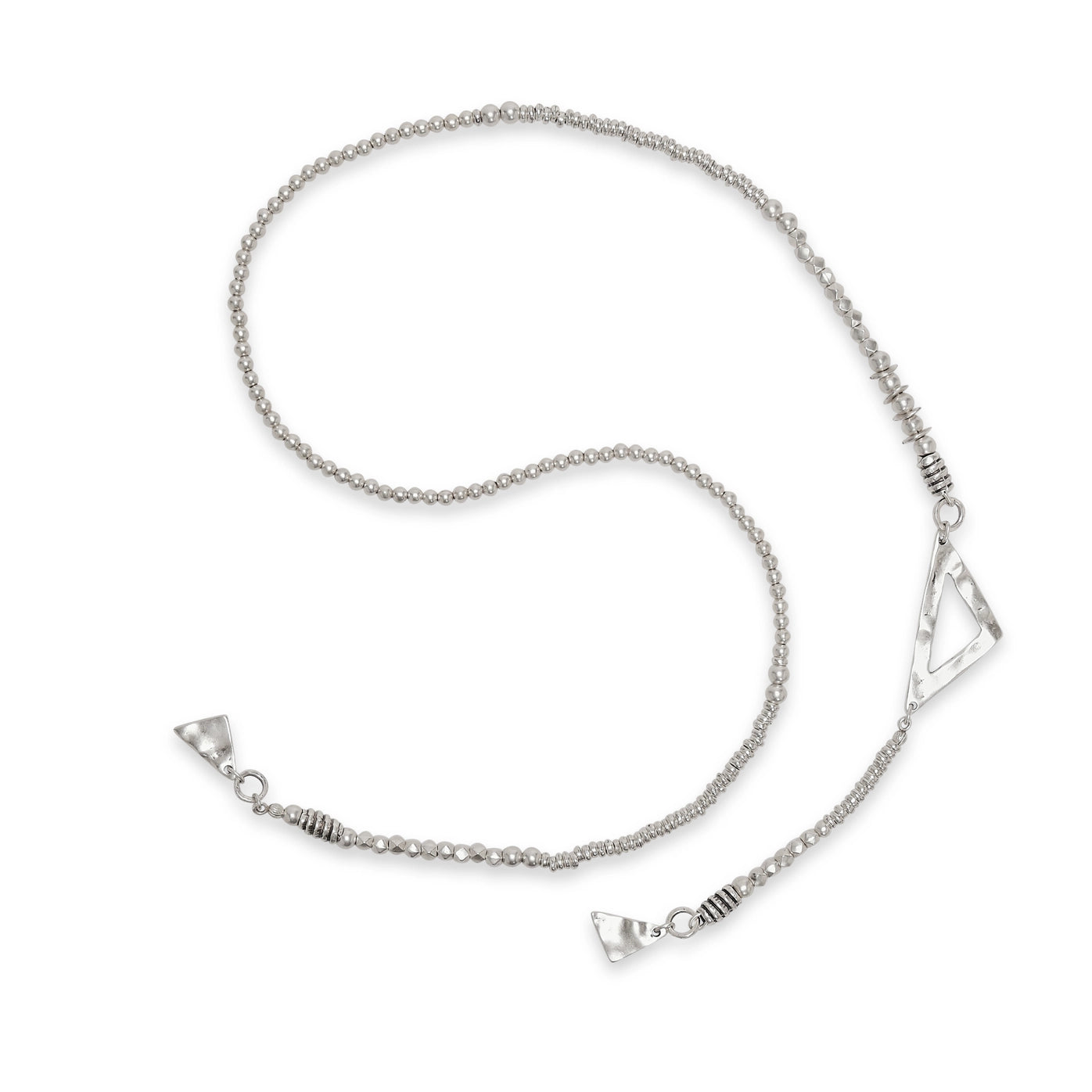 Handmade Adjustable Triangle Pewter Necklace